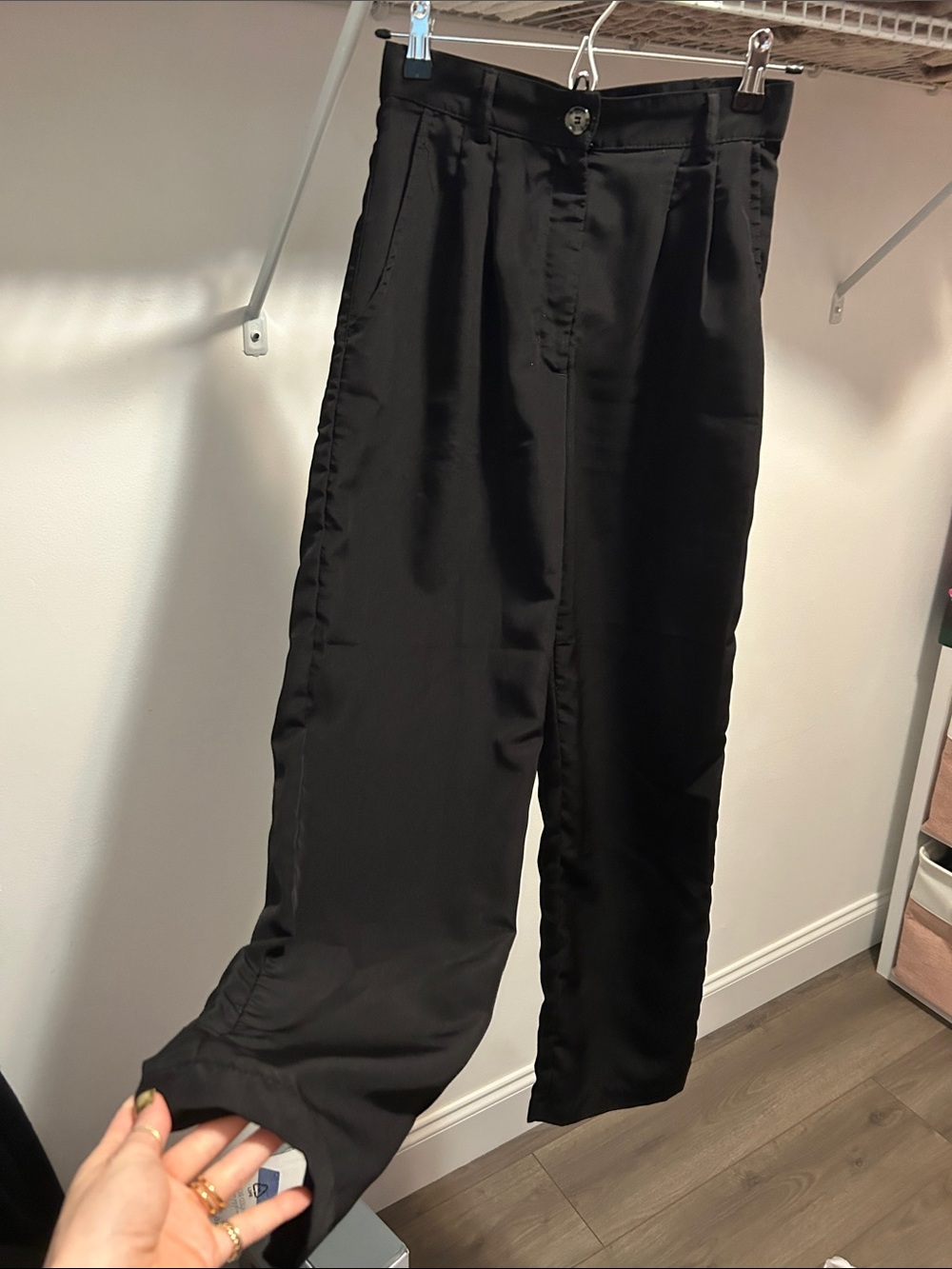 Los Angeles Apparel Black Pleated Trousers